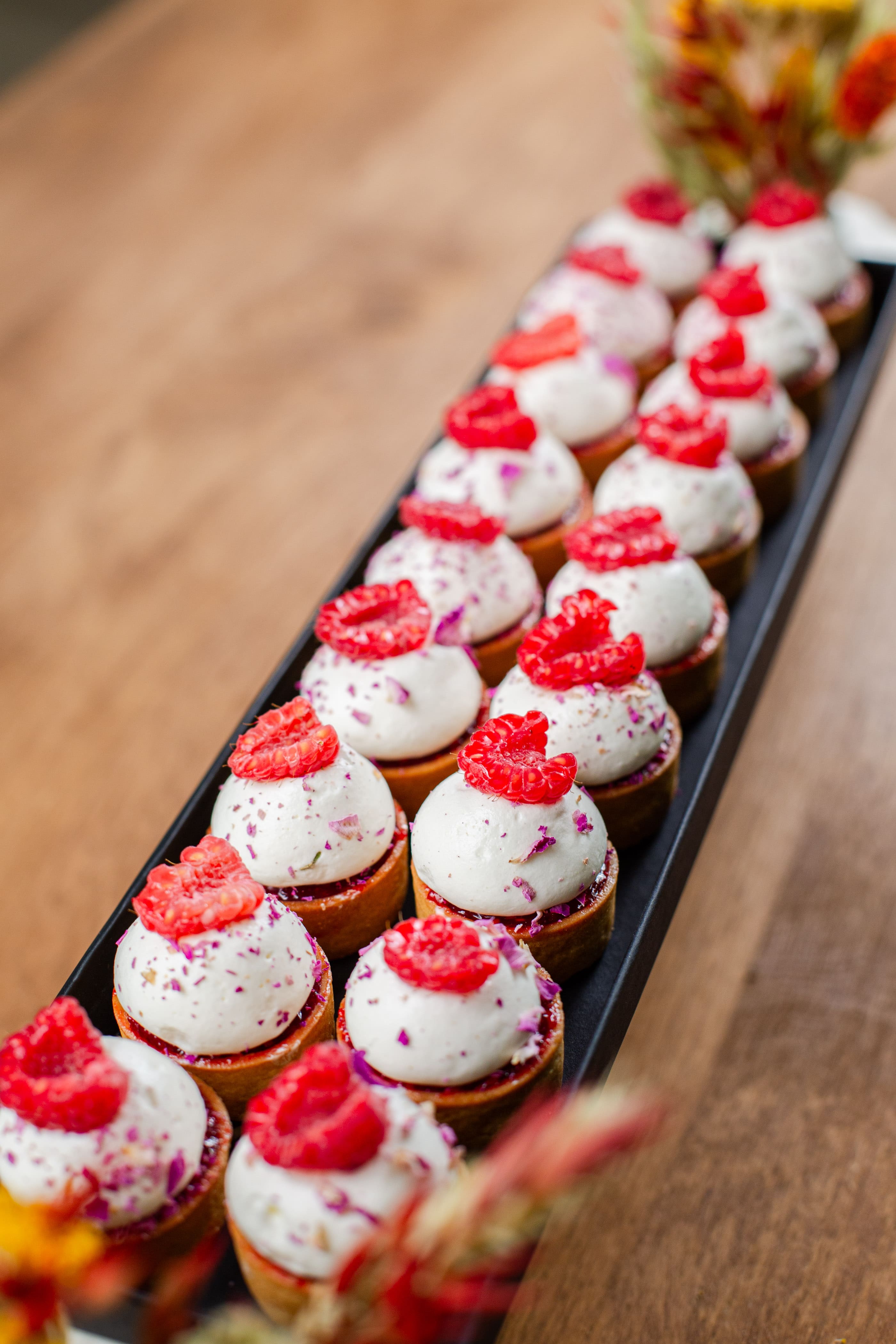 24 Minis Tartelettes Framboise Rose