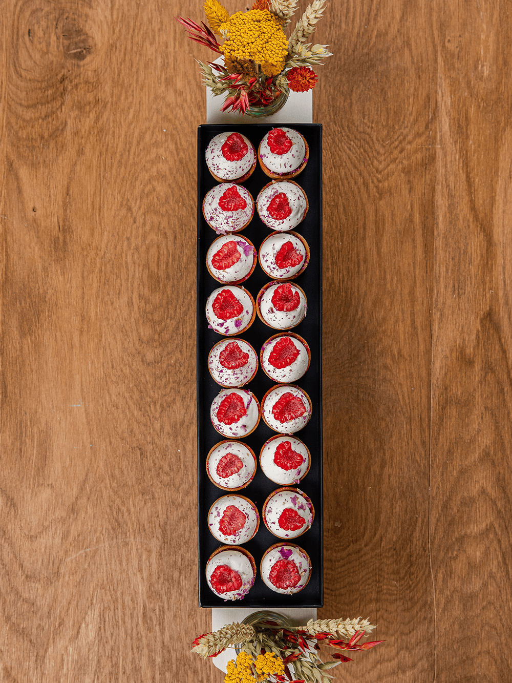 24 Minis Tartelettes Framboise Rose