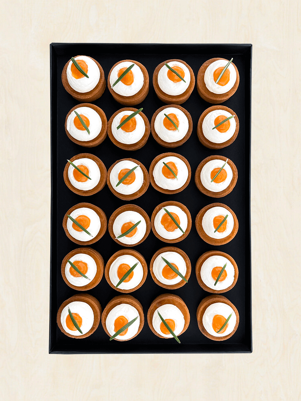 24 Minis Tartelettes abricot / romarin