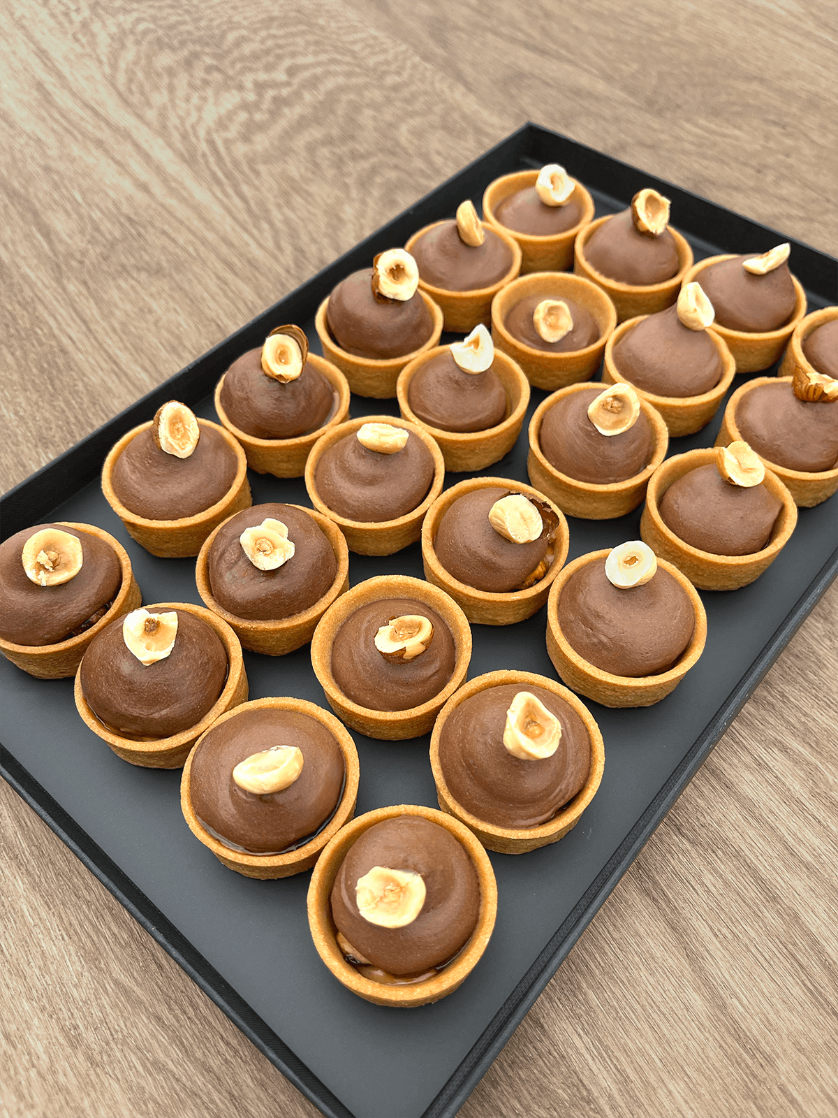 24 Minis Tartelettes Chocolat et Praliné Noisette